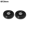 1 Pair Rubber Casters Mute Trolley Case Wheels Deluxe Repair Tool (54*18mm)