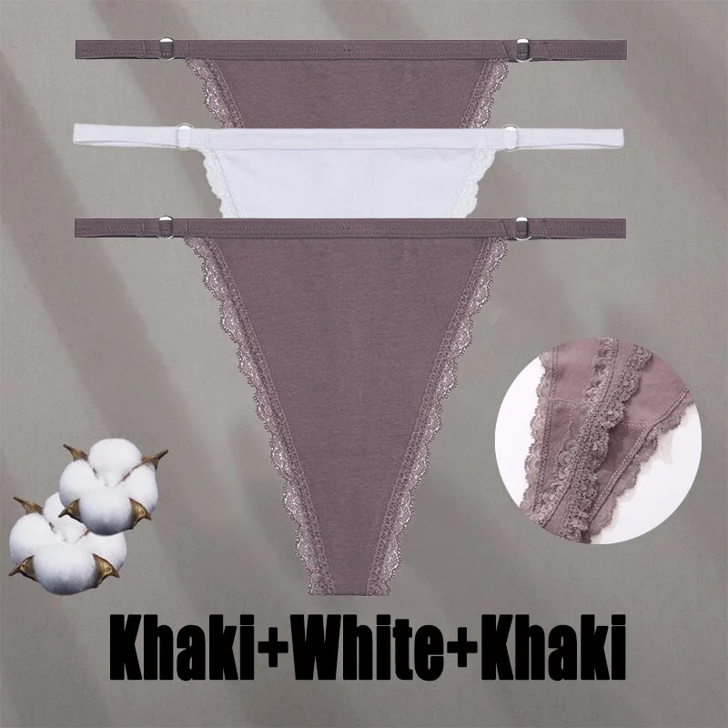 Billionm Sexy Lace Panties for Women Cotton Underwear Thong With Hollow Out Hook G-String Female Breathable Intimates Lingerie