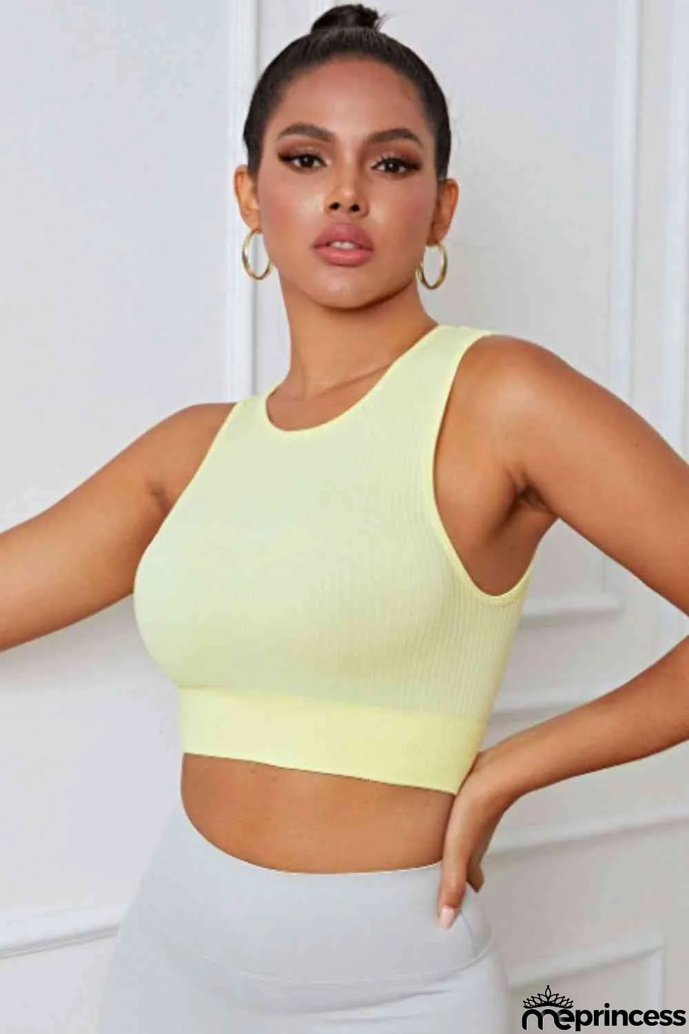 Round Neck Long Active Bra