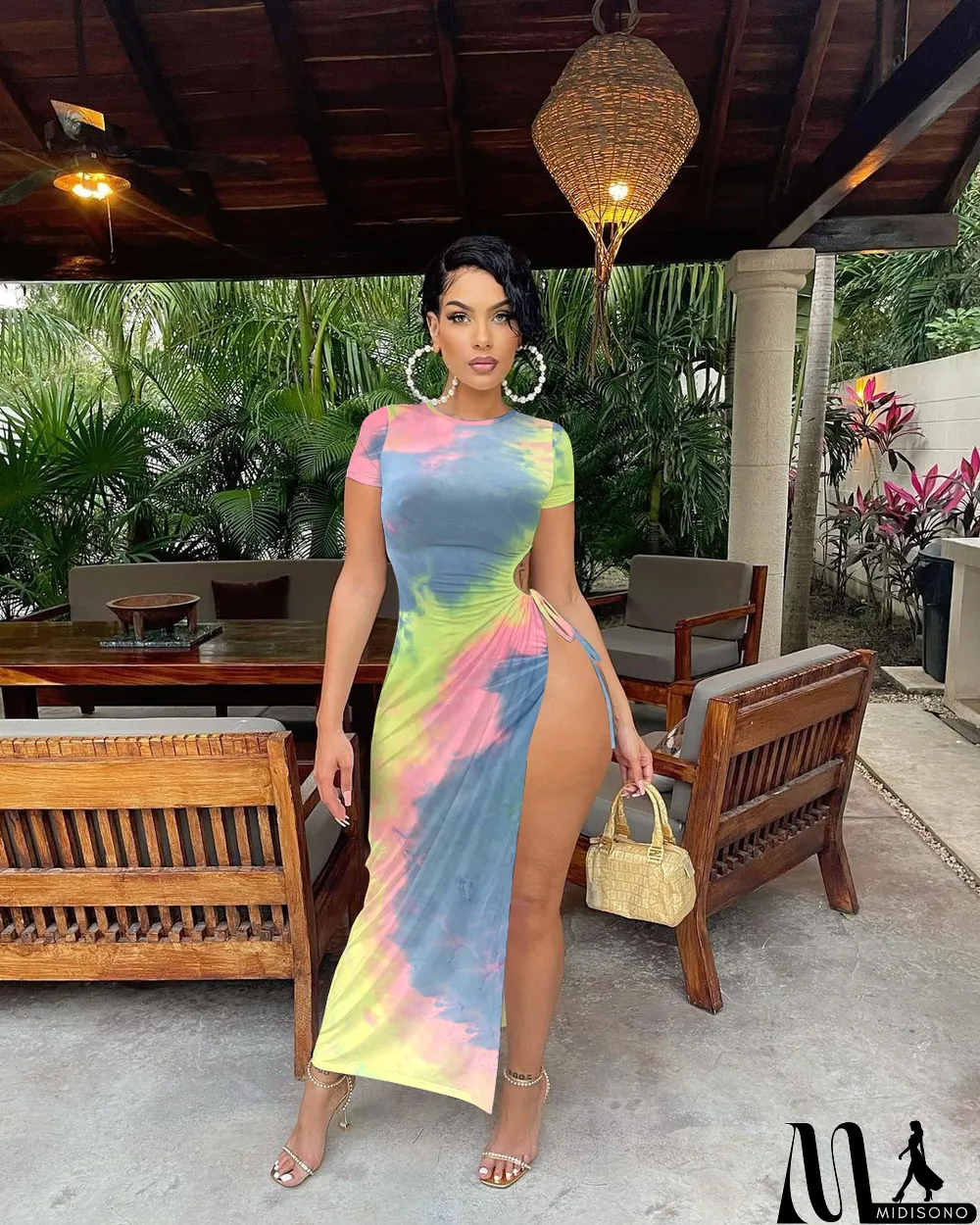 MidiSono - Tie-Dye Irregular Sexy Dress Nightclub