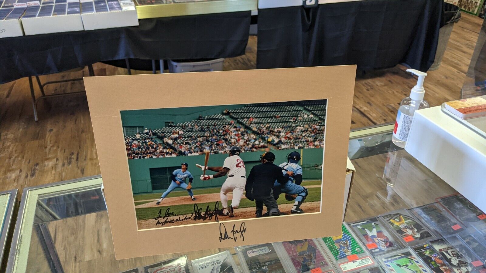 Don Baylor Red Sox Signed 8x10 Personal Photo Poster painting Matted W/Our COA READ To Joe