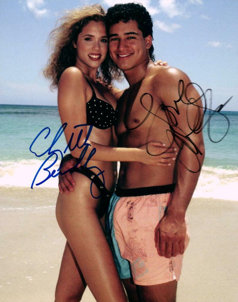 Mario Lopez Elizabeth Berkley 8x10 Signed Autographed Photo Poster painting Picture with COA