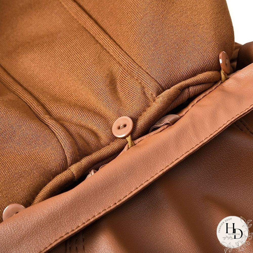 5 Color Women Fashion Long Sleeve Zipper Leather Jackets Removable Hooded Coat Ladies Plus Size Cool Motorcycle Coat Outwear