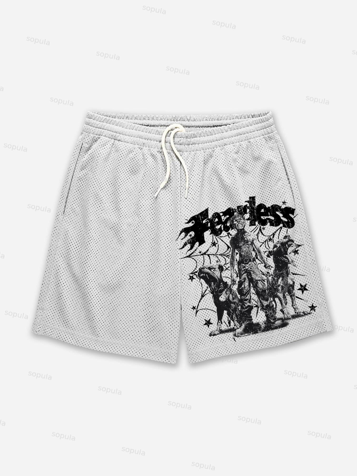 Fearless Cool Boy Doberman Dog Print Mesh Shorts - Sopula｜Premium Graphic Tees & Graphic Clothing