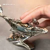 Humpback Whale Mini Sculpture,Collectible Metal Desk Ornament