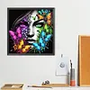 Diamond Painting -DIY Round Drill Butterfly Girl(40x40cm)