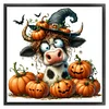 Halloween Pumpkin Cow-14CT Counted Cross Stitch 40*40cm/15.75*15.75in