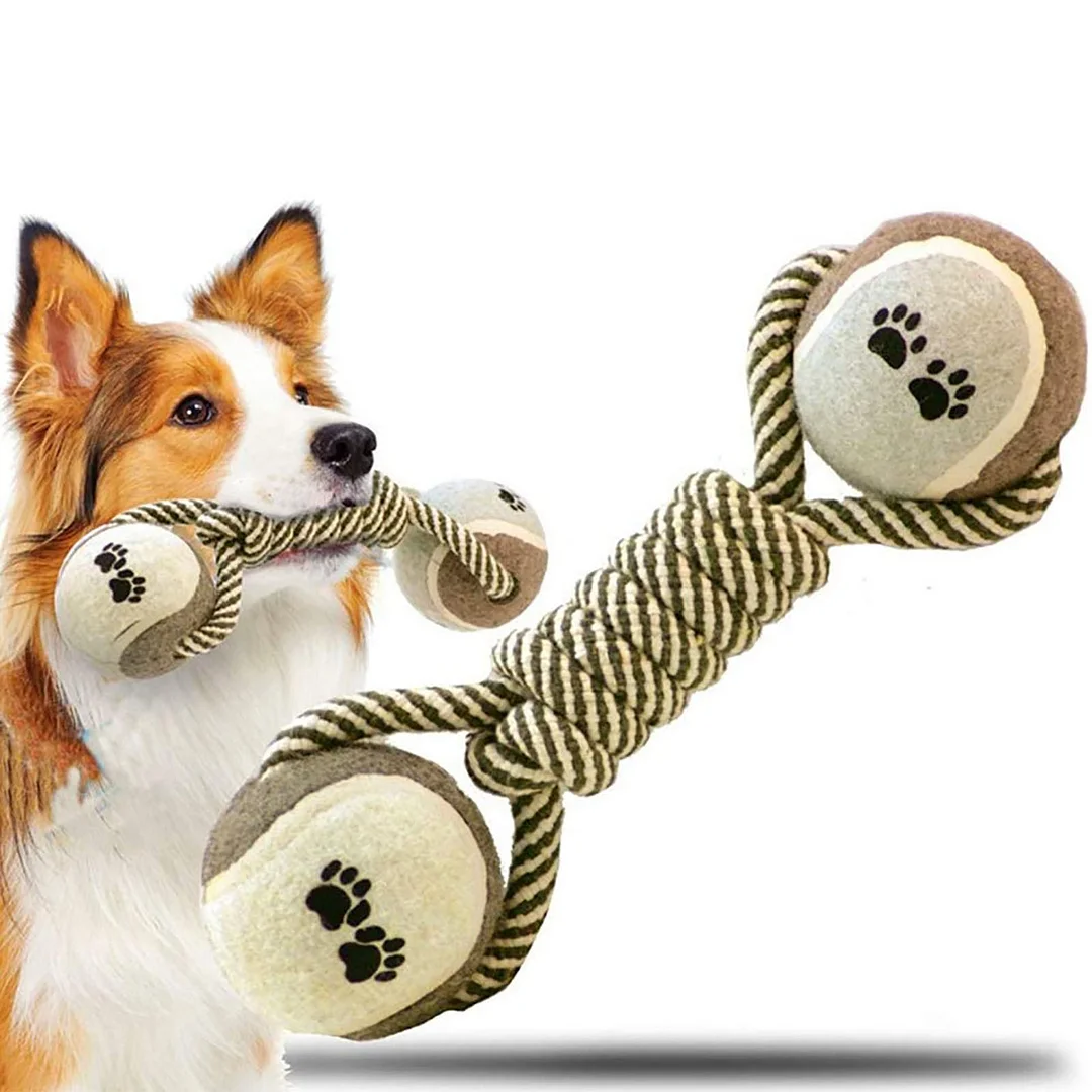 Pet Dog Toys Interactive Cotton Rope Mini Dog Toys Ball 