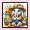 【Only 6pcs】Bunny In Easter Straw Hat-11CT Stamped Cross Stitch 45*45cm