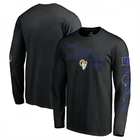 Men's Los Angeles Rams 2022 Black Super Bowl LVI Champions Long Sleeve T-Shirt W64F