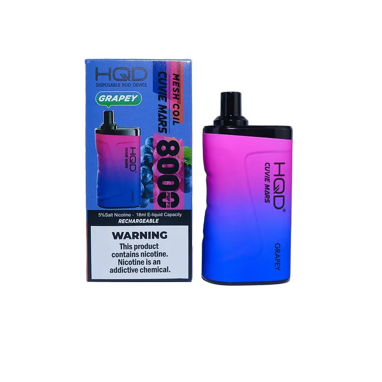 HQD Cuvie Mars 8000 - 18mL & Mesh Coil Vape  www.vapeshoppromax.com