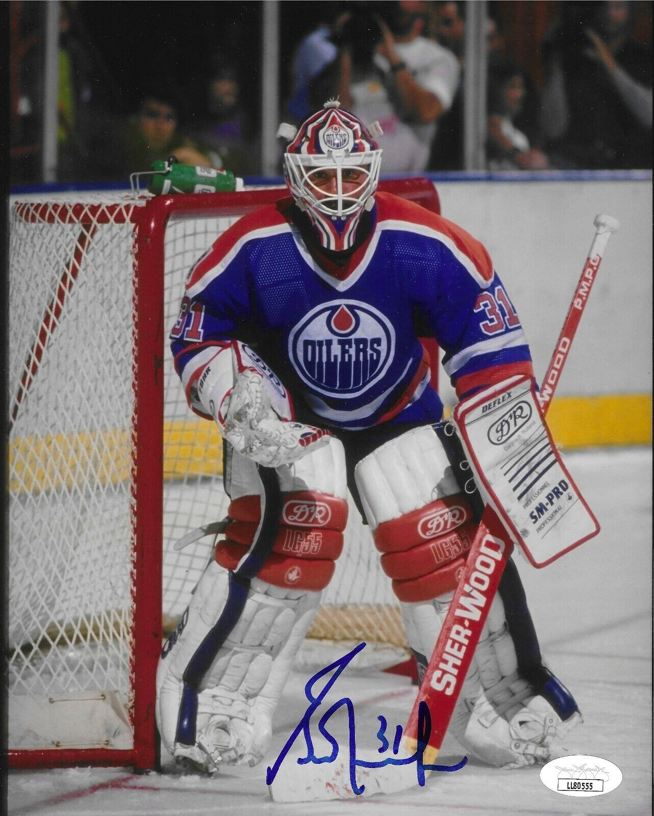 Grant Fuhr Autographed 8x10 Photo Poster painting JSA COA NHL Edmonton Oilers Signed 31 Goalie