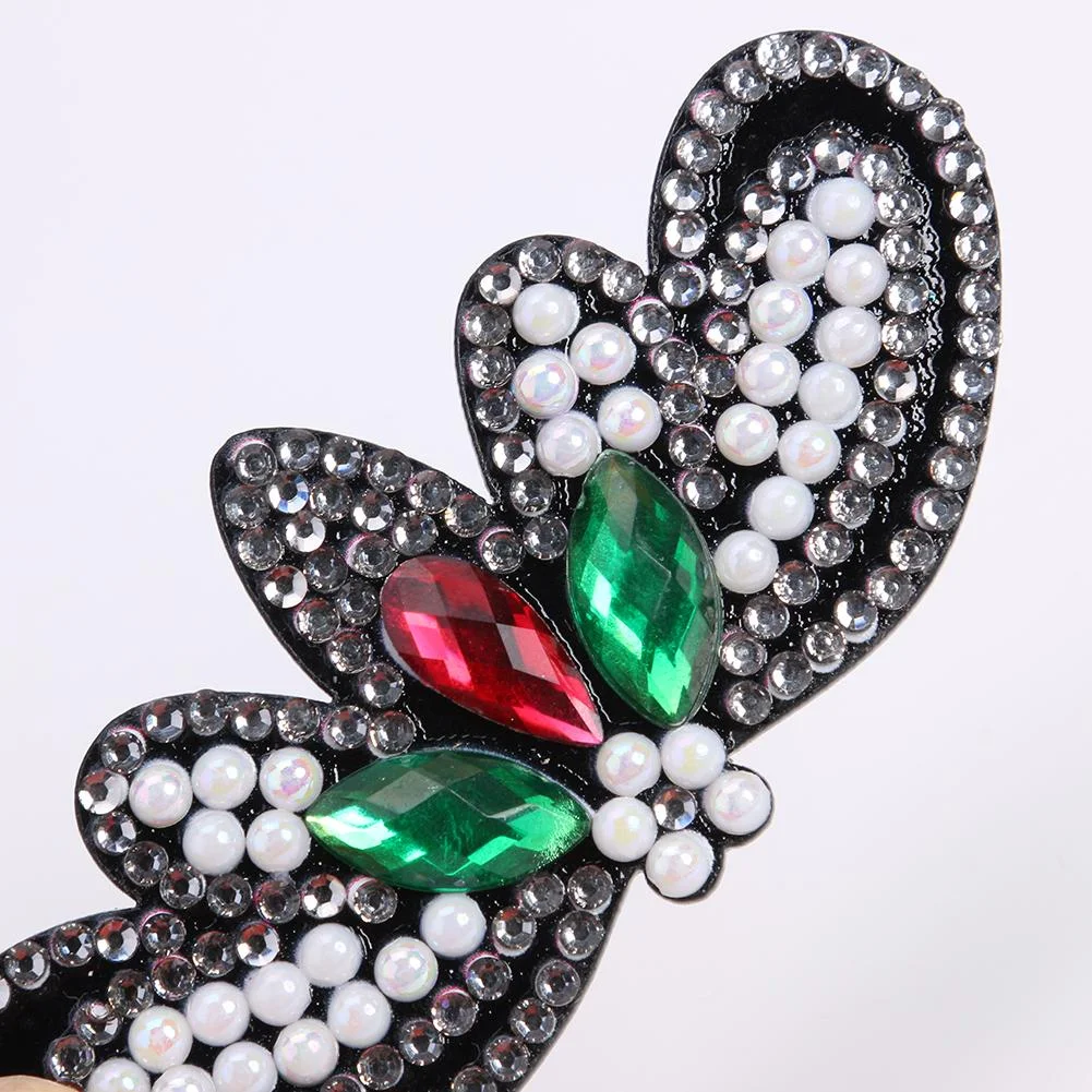 3pcs Butterfly Rhinestone Hair Clip DIY Crystal Bowknot Barrettes