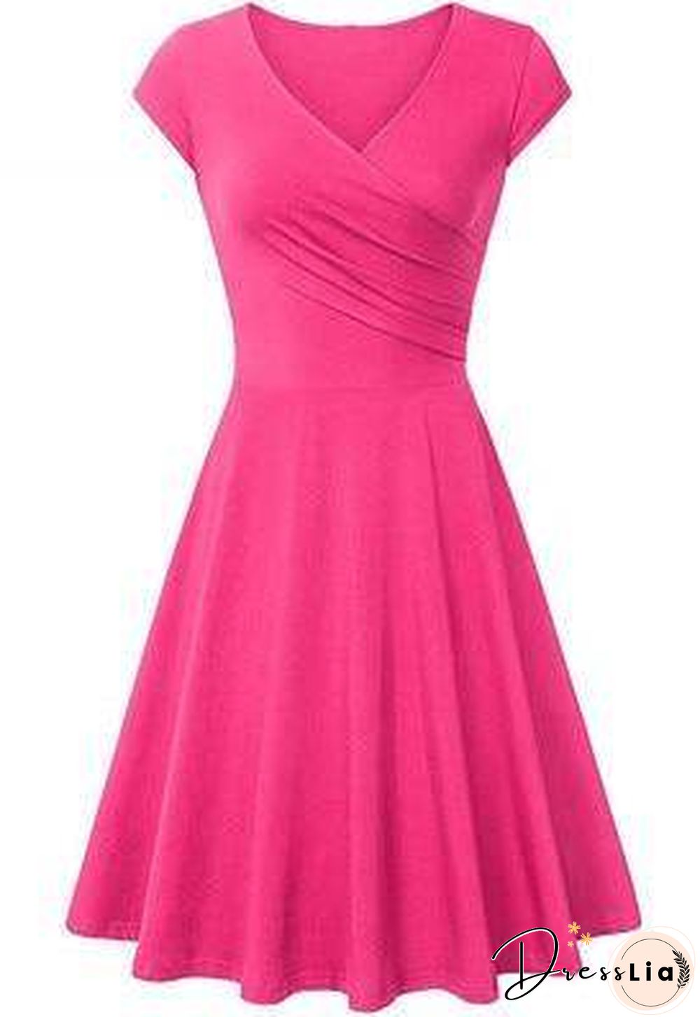 Summer Dress Women New Green 16 Colors Pleated Dresses Black Plus Size V Neck Fashion Slim Clothing Vestidos Feminina CX800