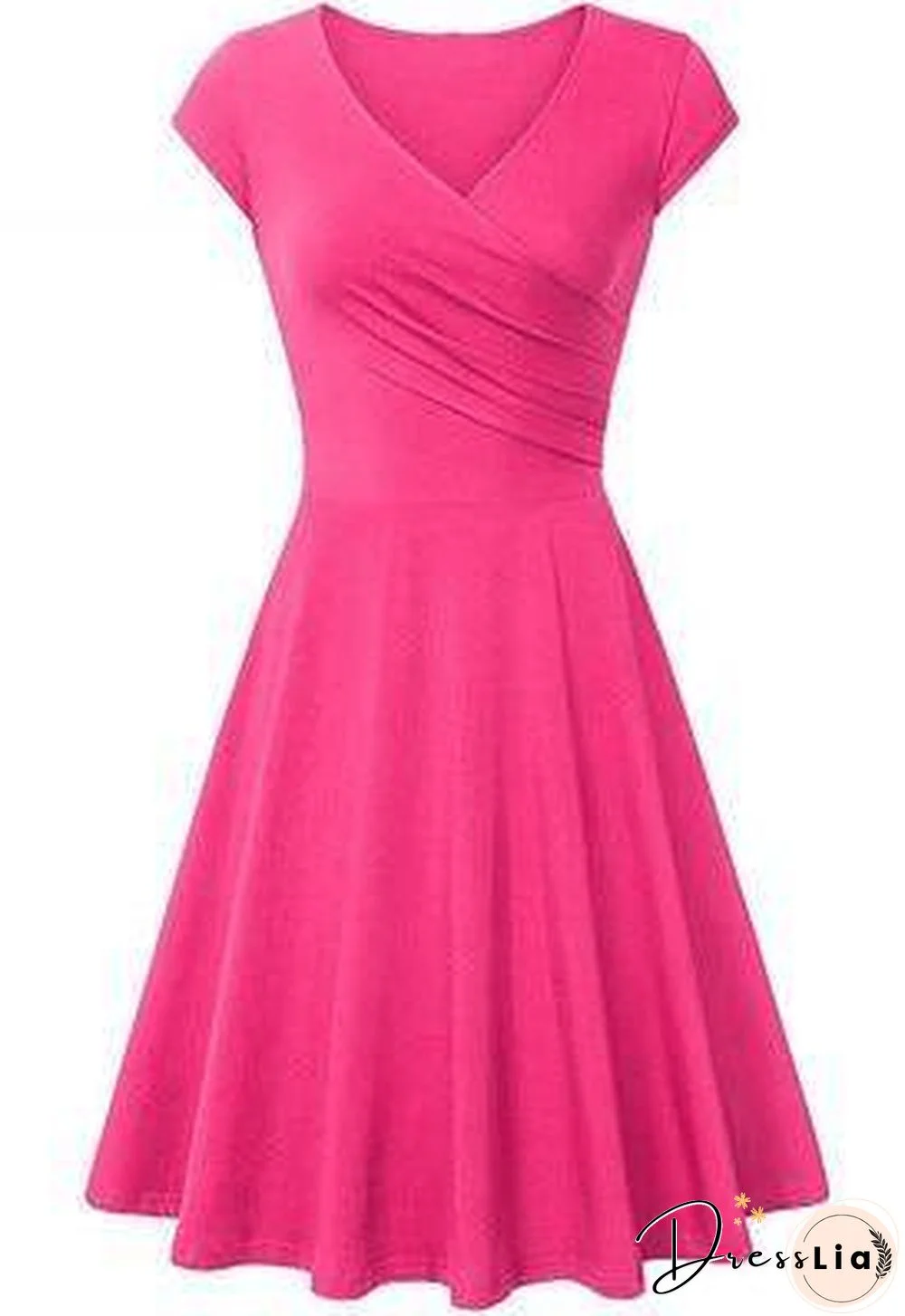 Summer Dress Women New Green 16 Colors Pleated Dresses Black Plus Size V Neck Fashion Slim Clothing Vestidos Feminina CX800