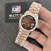 Rolex Day-Date 36 m128345rbr-0075 Rose Gold Brown Ombr&eacute; Dial Diamond Bezel (36mm) Super Clone
