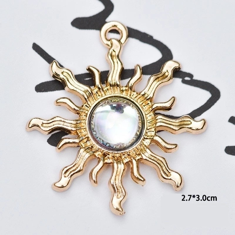 10 Pcs/package Minimalist Sun Alloy Plating Inlay Jewelry Accessories