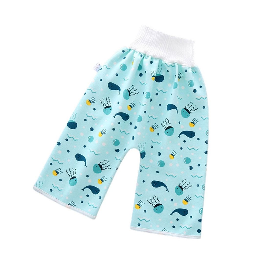 Kids Skirt, Floral Print High Waist Diaper Skirt Diaper Pants for Girls and Boys, M/L 0-12Years