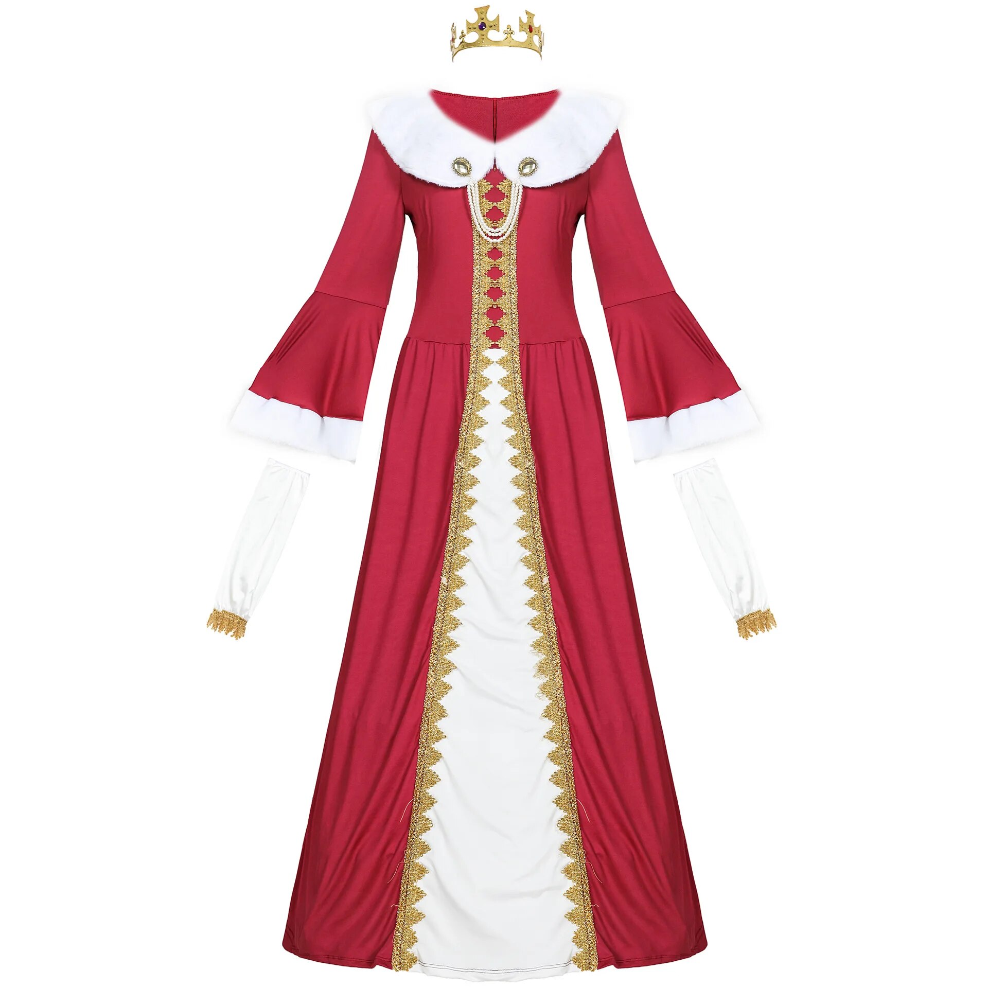 [Wetrose] In Stock King and Queen Cosplay Costume Halloween Ancient Lord Prince Princess Family Couple For Man Woman Full Set