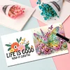 (US Only)6PCS DIY Diamond Art Greeting Cards Creative Birthday Card Kit Gifts (Butterfly)