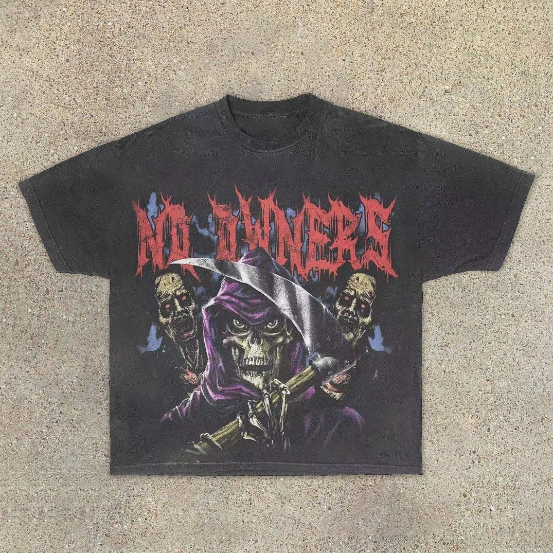 Reaper skull casual street T-shirt