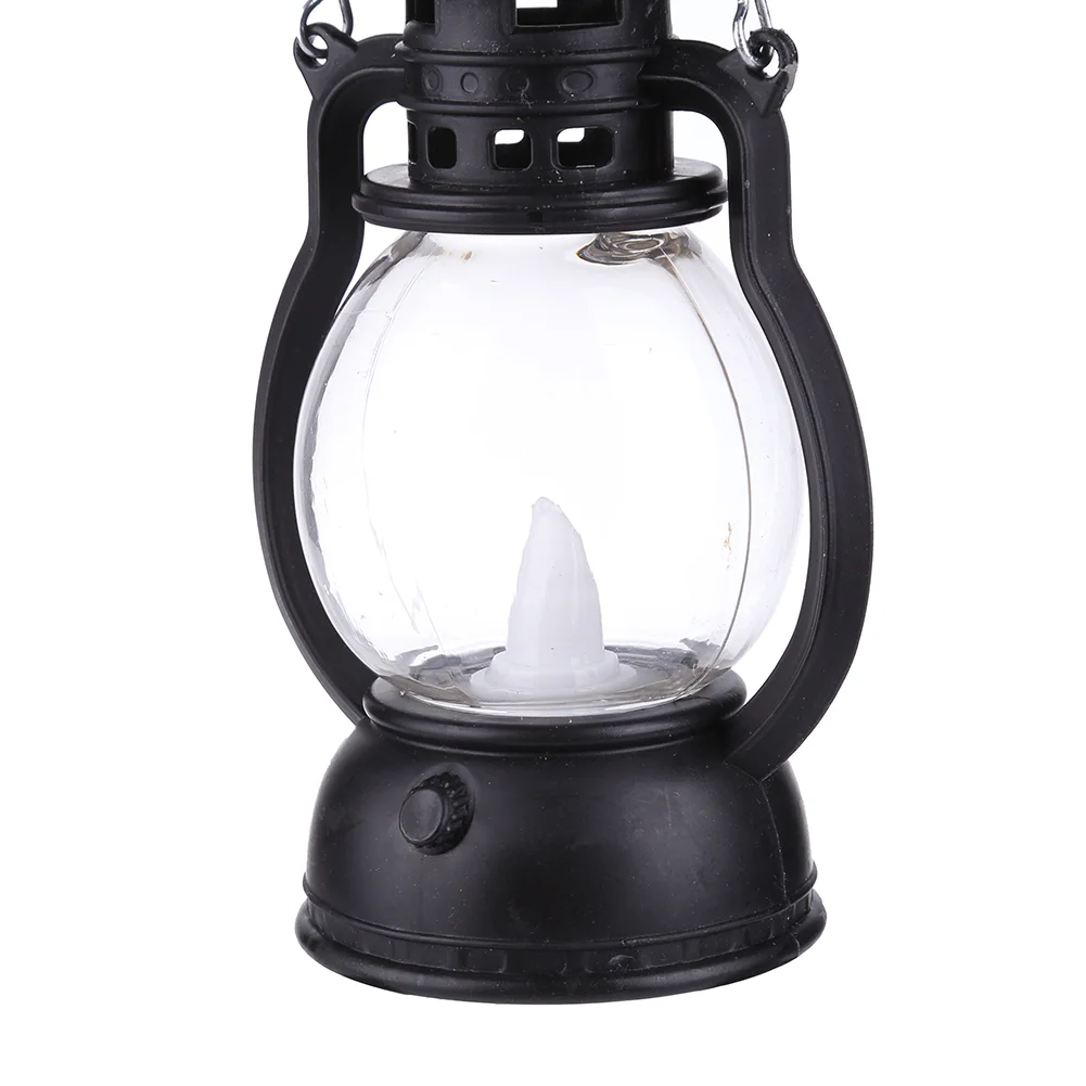 Retro Classic Kerosene Lamp Portable LED Lantern Lights Antique Decor (A)