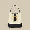 Stylish Dual Colors Leather Women's Bucket Bag