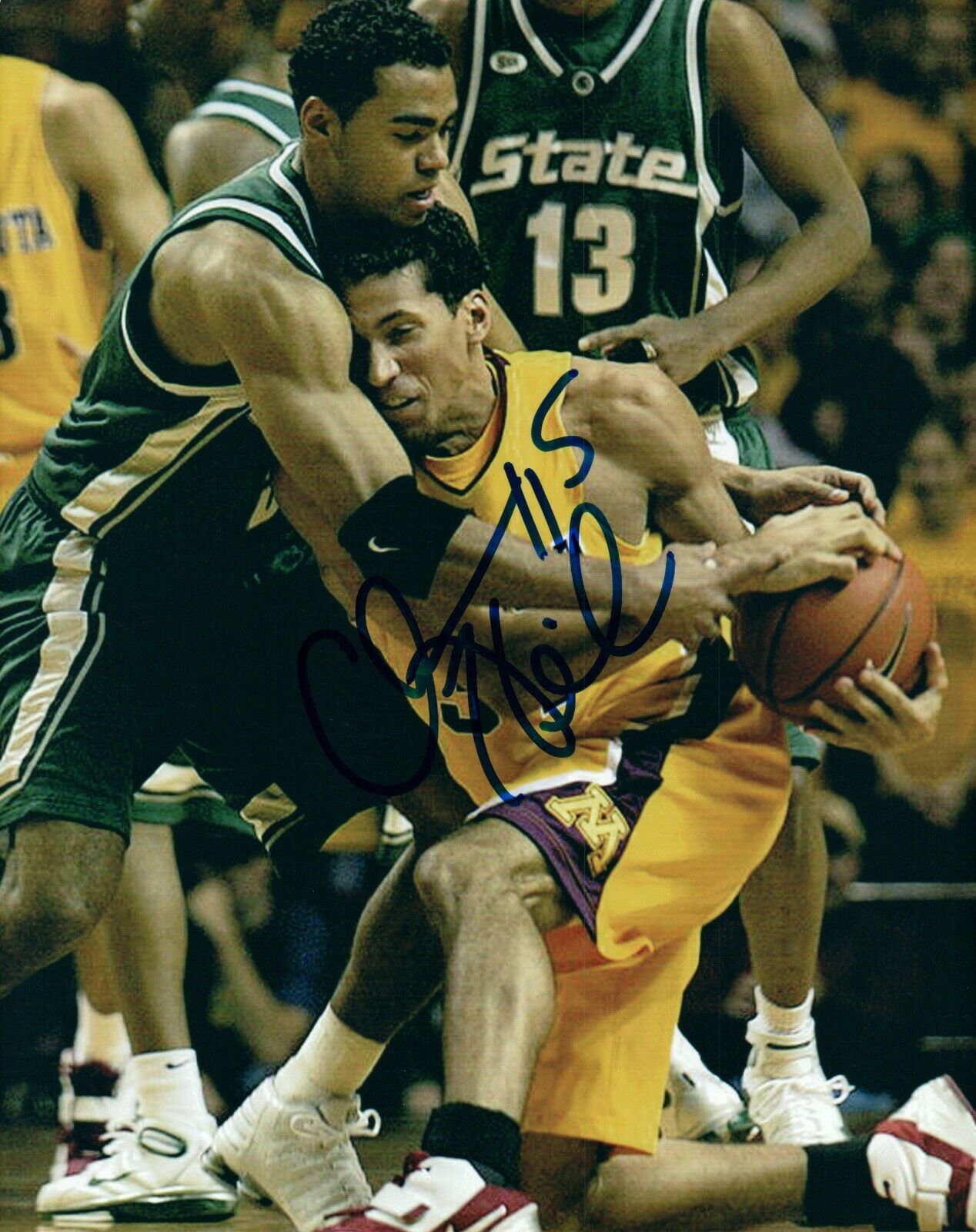 Chris Hill NCAA College Michigan Hand Signed Autograph 8x10 Photo Poster painting