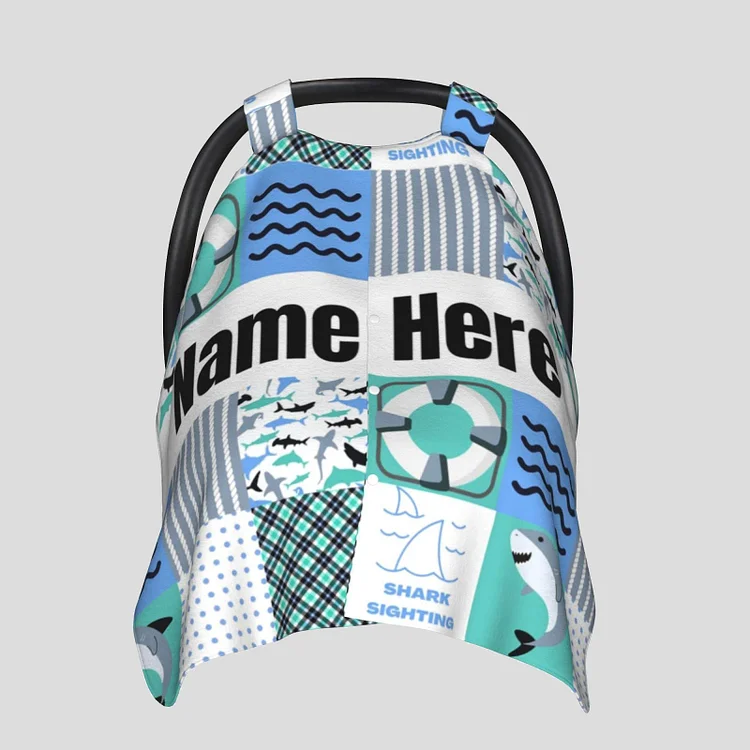 Personalized Baby Aquatic Creatures Car Seat Canopy for Comfort & Unique| C61