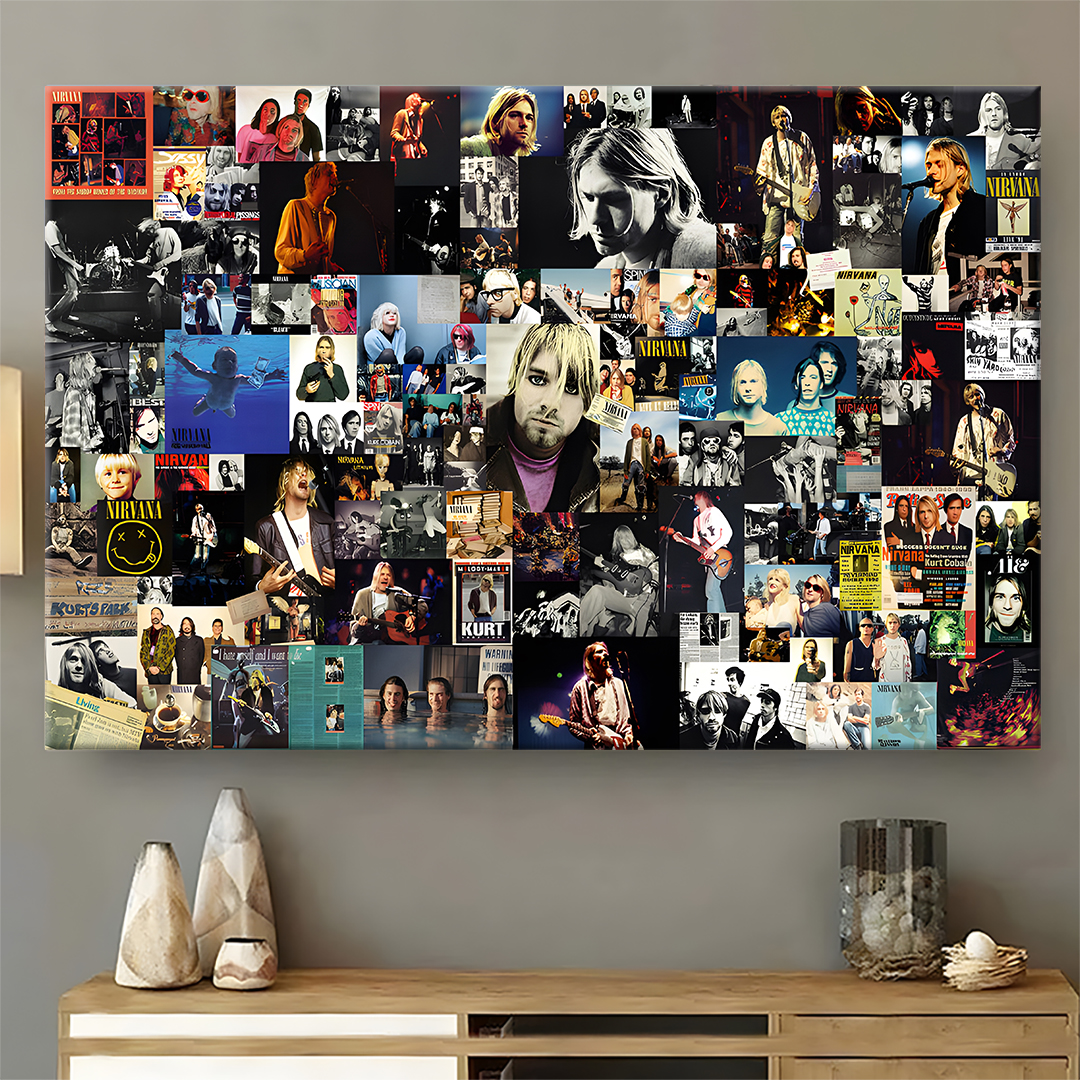 Nirvana Collage Canvas Wall Art