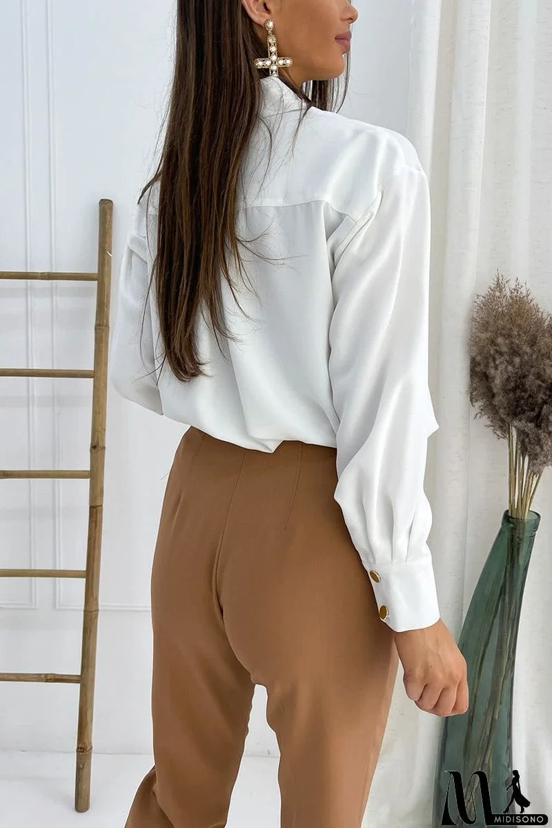 MidiSono - Drop Shoulder Button Shirt