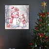 Diamond Painting-DIY Full Round Drill Pink Snowman