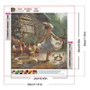Vie d’animaux de compagnie fille-plein diamant rond peinture-30 * 30cm