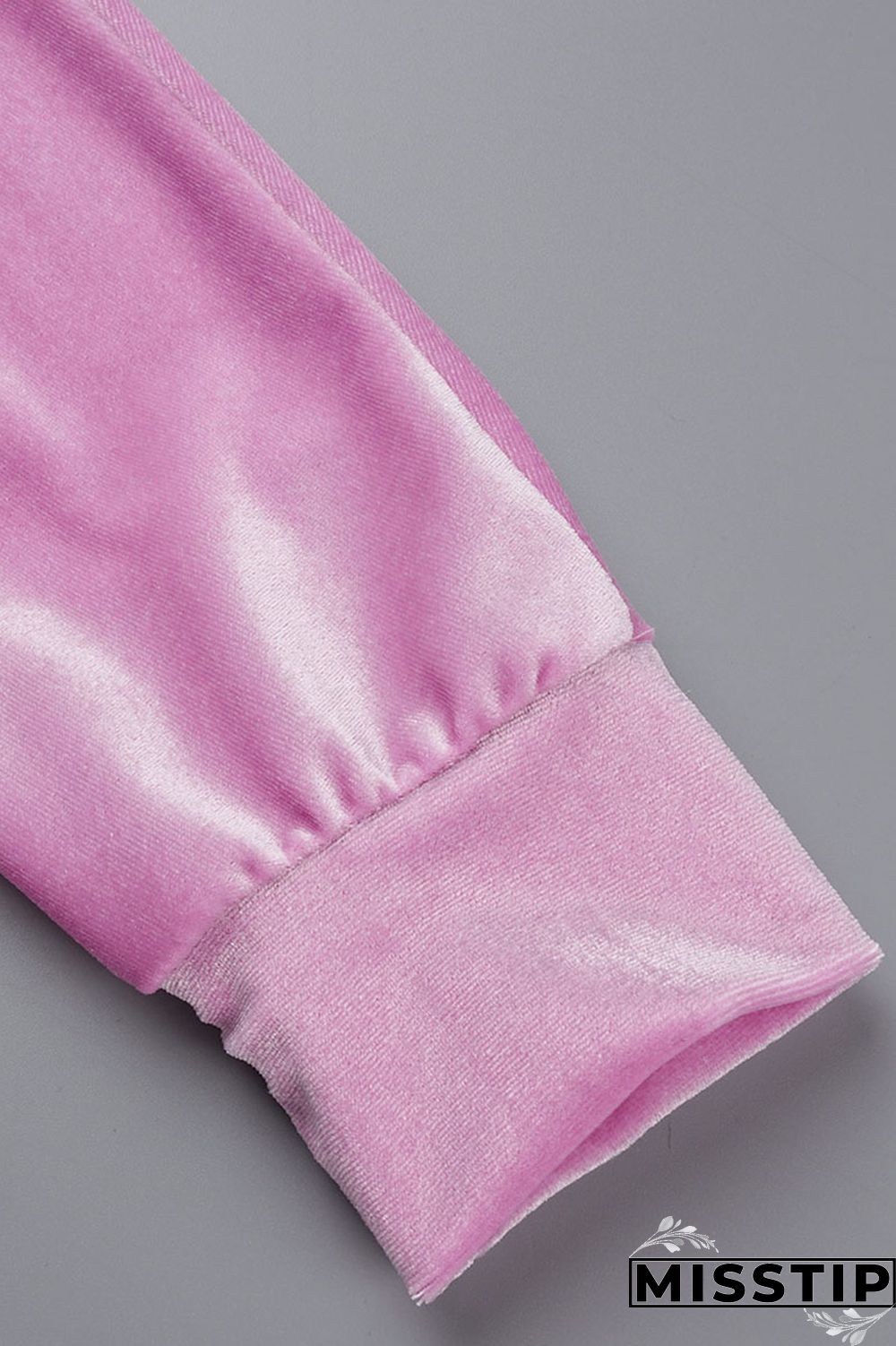 Blue Street Patchwork Solid Draped asymmetrical crop top Straight Long Sleeve Two Pieces