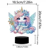 Unicorn Diamond Painting Night Light Diamond Art Lamp Home Decoration (C)