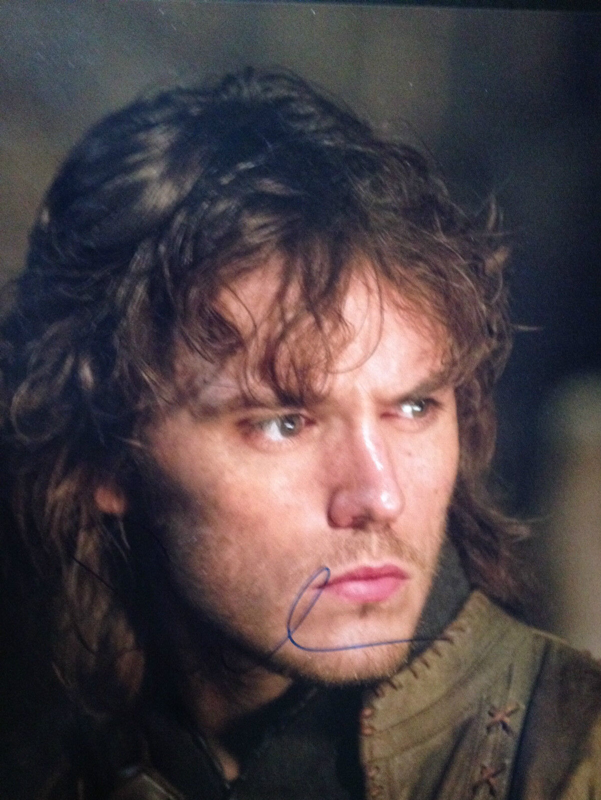 SAM CLAFLIN - HUNGER GAMES ACTOR - BRILLIANT SIGNED COLOUR Photo Poster painting