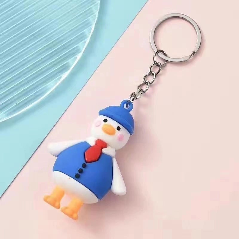 Children’s Small Gift Crooked Duck Keychain Schoolbag Pendant Kindergarten Class Prize Promotion Activity Gift