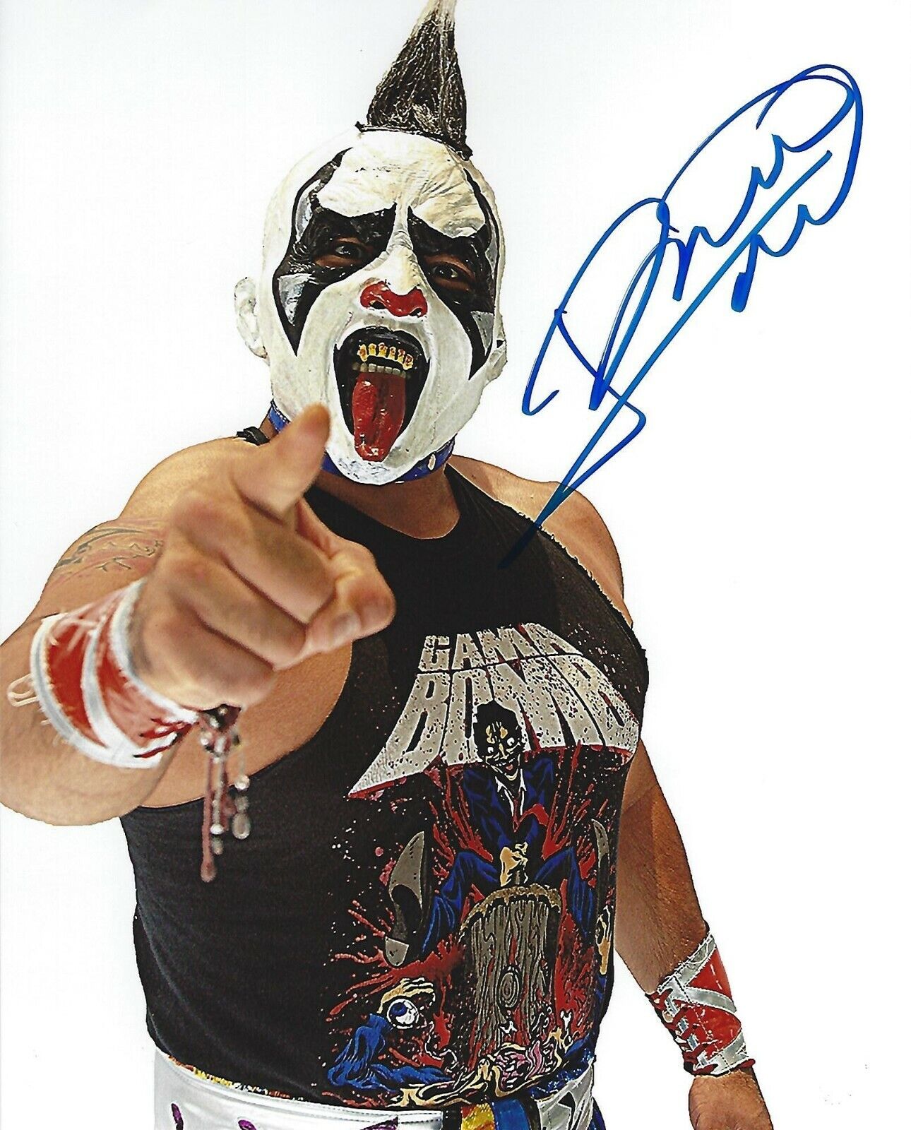 Psycho Clown Signed 8x10 Photo Poster painting AAA Lucha Libre Pro Wrestling Picture Autograph 4