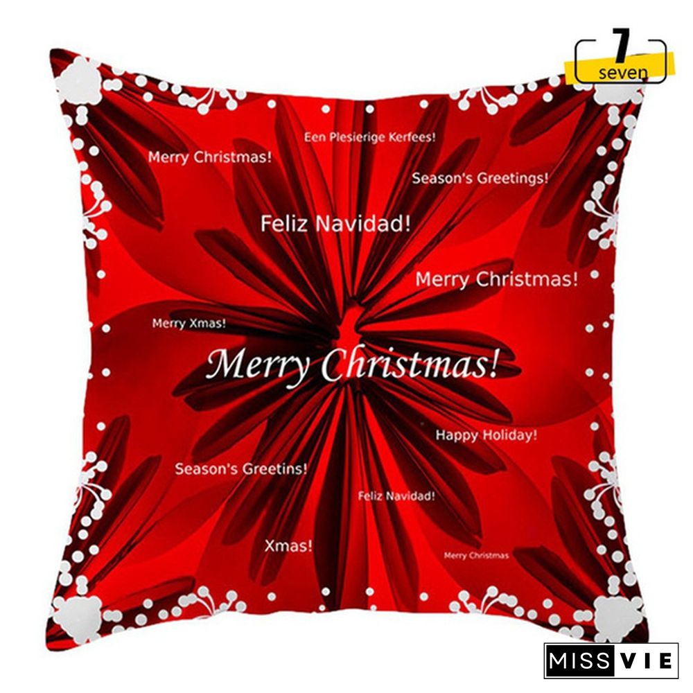 Newst Christmas Xmas Red Pillow Case Cover Santa Claus Cushion Cover Warm Autumn Winter Pillowcase Christmas Decorations For Home Year