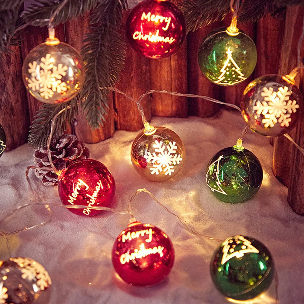 Christmas LED plating ball star light string room garden decoration