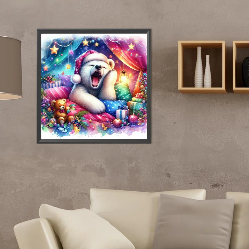 Diamond Painting - Full Round Drill - Sleeping Bear(Canvas|40*40cm)