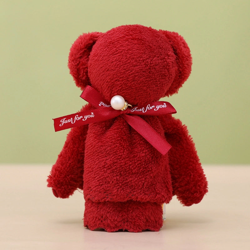 5 Pieces Coral Fleece Pineapple Pearl Bear Towel Gift Small Gift 30*30 Opening Gift Welfare Gift