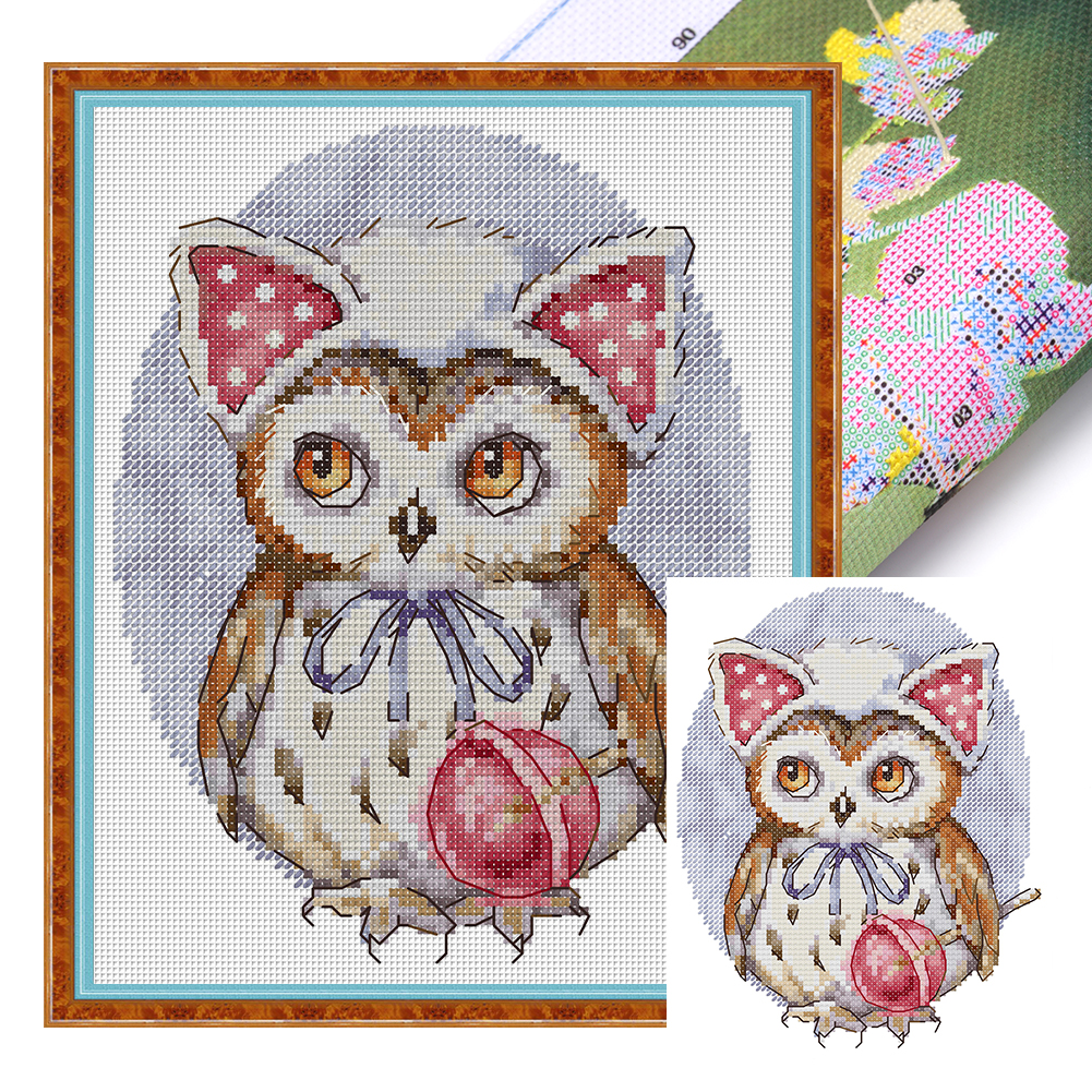 Cute Little Girl Holding A Lollipop Partial 14CT Pre-stamped Canvas(18*22cm) Cross Stitch(backstitch)