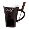 Candle Cup Cheese Chocolate Melting Ceramic Mug Chocolate Fondue Mug with Fork