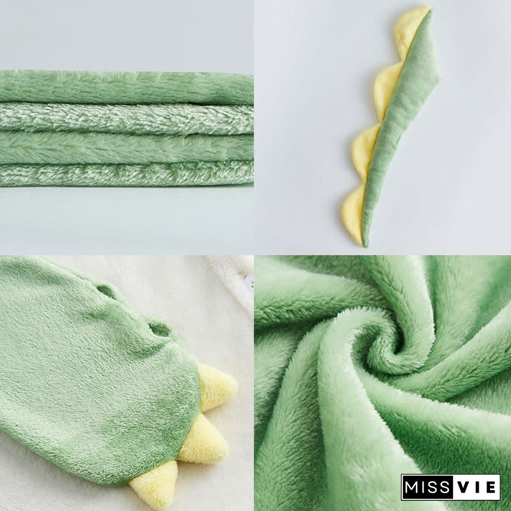 Pre-Order Cartoon Dinosaur Wearable Hooded Blanket Neck Pillow Two Pieces