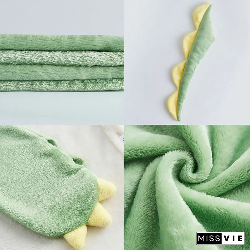 Pre-Order Cartoon Dinosaur Wearable Hooded Blanket Neck Pillow Two Pieces