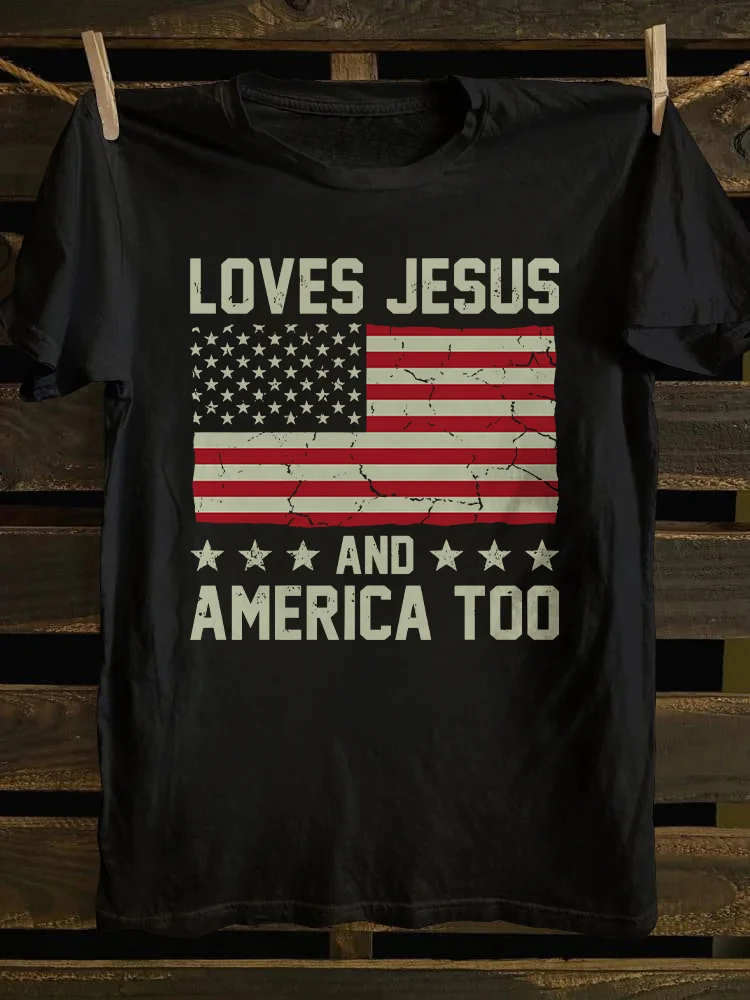 Loves Jesus And America Too T-shirt