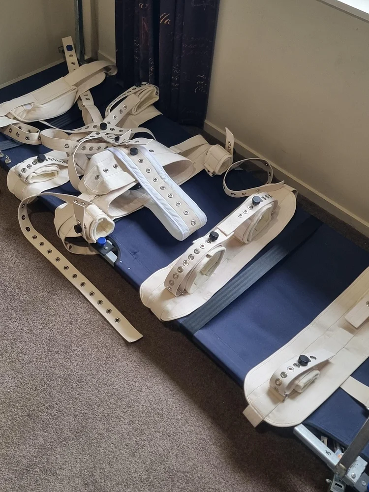 pornhint Pornhint Ultra Quality 15 Point Segufix Bed Restraint Kit Head Shoulder Waist Crotch Wrist Arm Bicep Ankle Thigh Diaper abdl hospital sawzall dildo