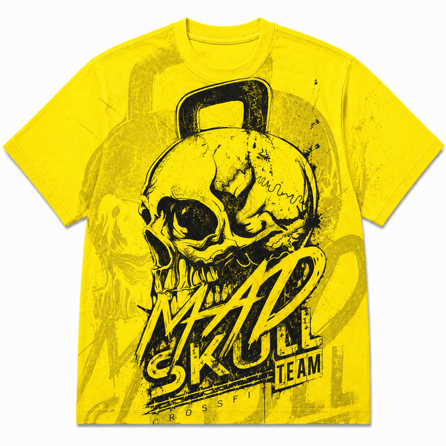 Gym Mad Skull Cotton T-Shirt