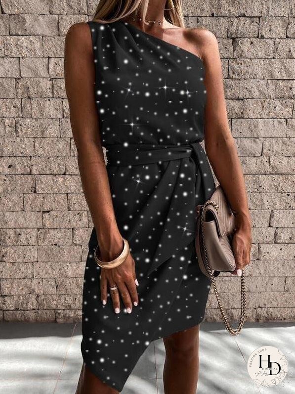 Dresses Shiny Sleeveless Strapless Tight Dress for Women
